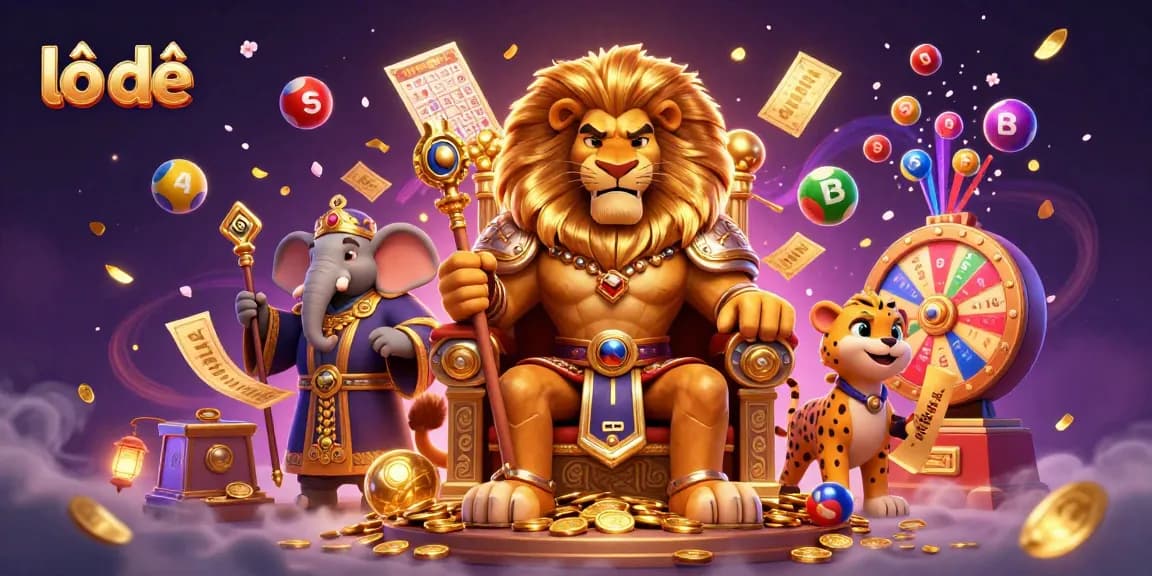 Engage with the lô đề lottery featuring dynamic elements, cheerful characters, and vibrant prizes.