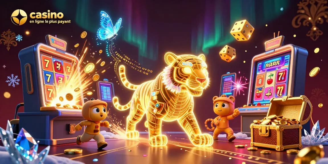 Découvrez le casino en ligne le plus payant avec un tigre doré et des machines à sous éclatantes.