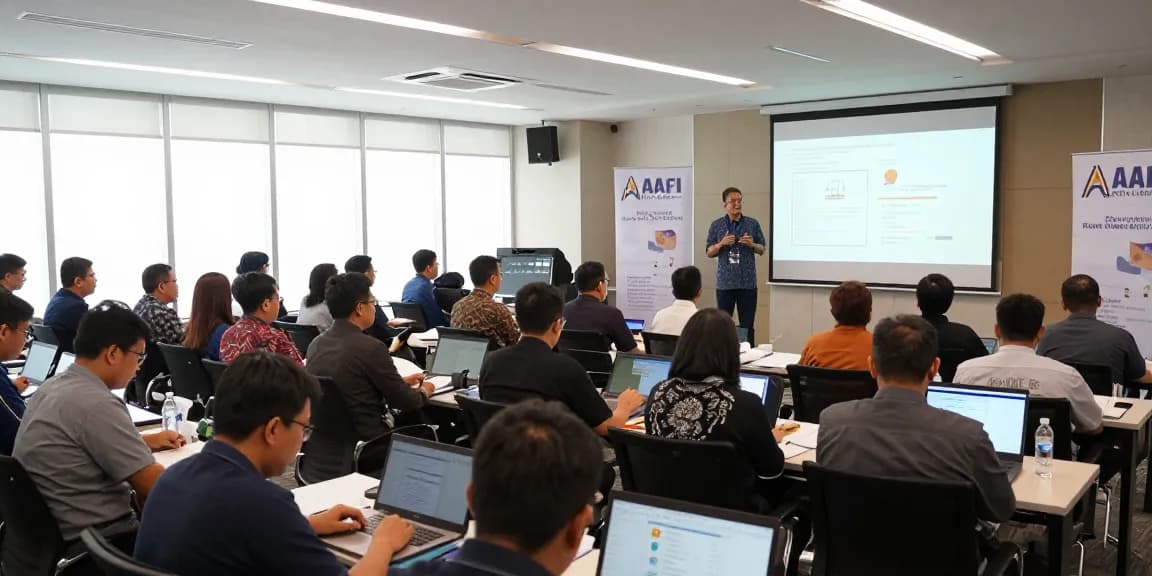 Pelatihan AAFI KOTA CIREBON dengan peserta aktif dan pembicara ahli di seminar.