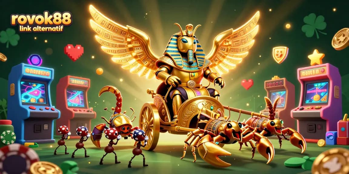 Experience the thrill of rokok88 link alternatif with a vibrant 3D casino scene featuring dynamic characters.