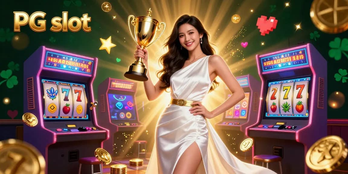 Experience thrilling PG slot action in this immersive 3D casino illustration showcasing vibrant slot game elements.