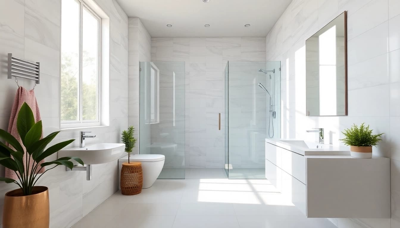 Experience stylish and luxurious elegant showers Australia, featuring a modern bathroom design.