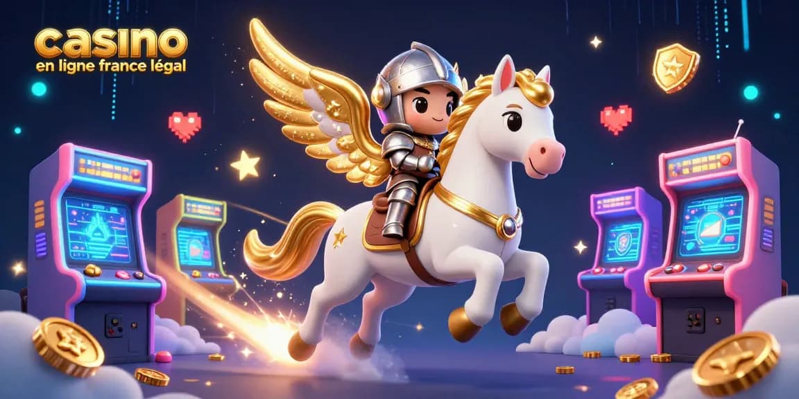 Jouez légalement dans un casino en ligne en France avec l’illustration dynamique de personnages et de jeux.