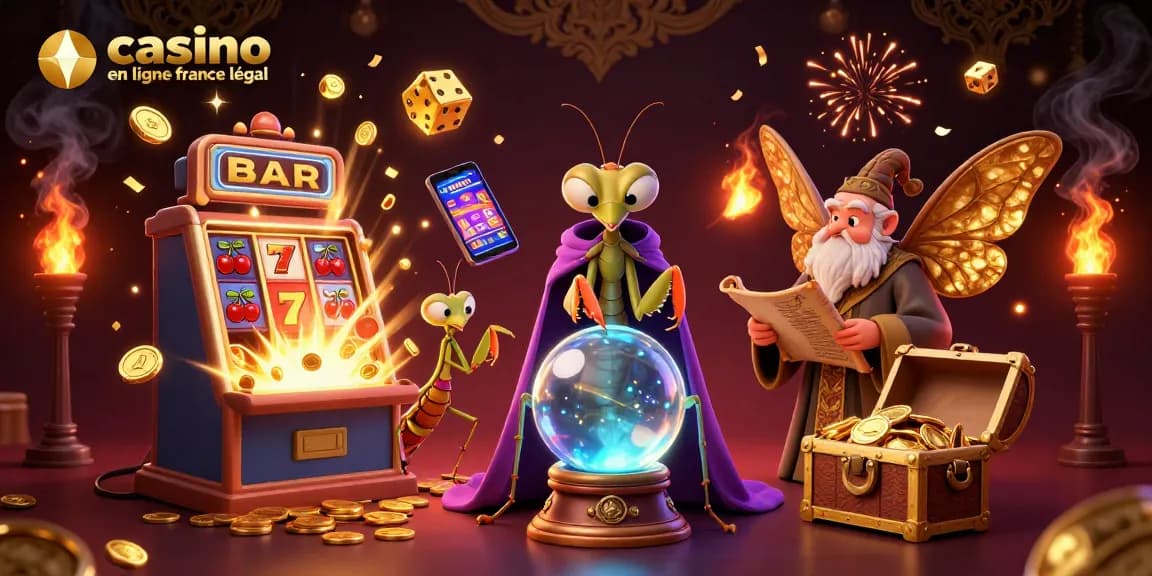 Jeu sur un casino en ligne France légal avec des personnages animés et des éléments de jackpot