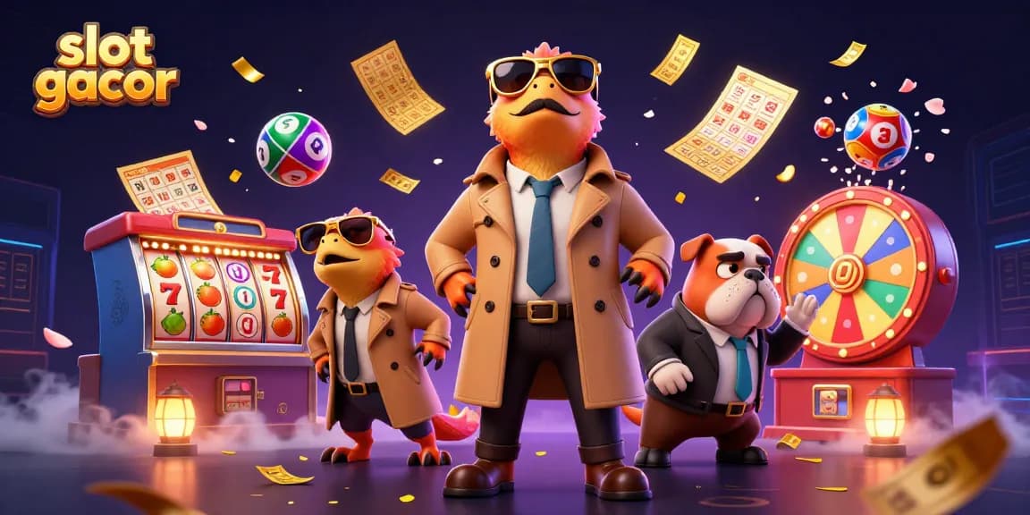 Experience the excitement of slot gacor as playful raptors hilariously attempt a casino entrance.