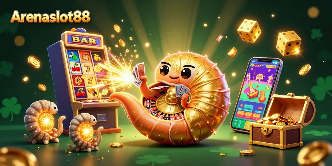 Arenaslot88 menampilkan jackpot brilian dan kartu keberuntungan dalam visual kasino yang menarik.