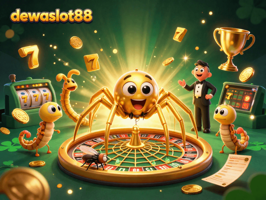 Menentukan kemenangan di dewaslot88 dengan ilustrasi menarik tentang permainan slot dan taruhan yang mengasyikkan.