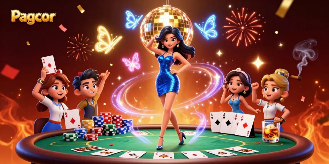 Experience the excitement at Pagcor with a glamorous casino scene, celebrating diverse games.