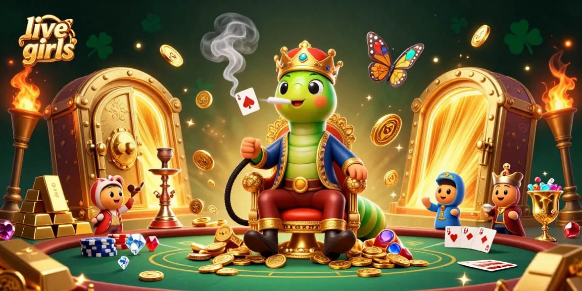 Live girls engaging in high-stakes poker action amidst dazzling casino elements.