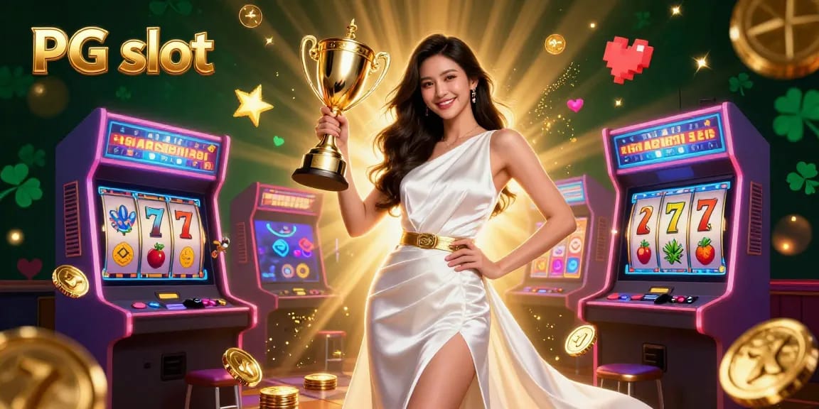 Experience thrilling PG slot action in this immersive 3D casino illustration showcasing vibrant slot game elements.