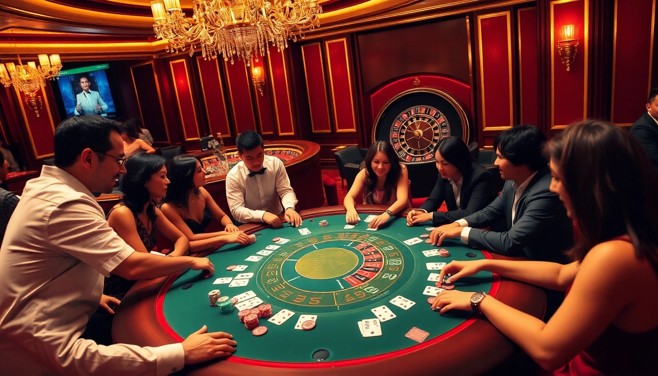 Participez à une action passionnante de poker dans un casino en ligne France vibrant, mettant en avant un gameplay stratégique et un décor élégant.