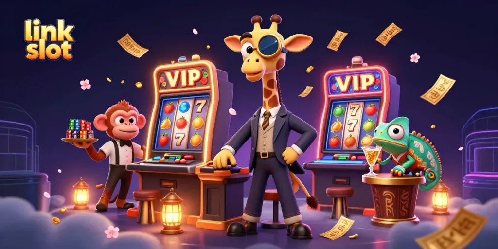Menangkan jackpot di link slot bersama giraffe dan teman-temannya di kasino.