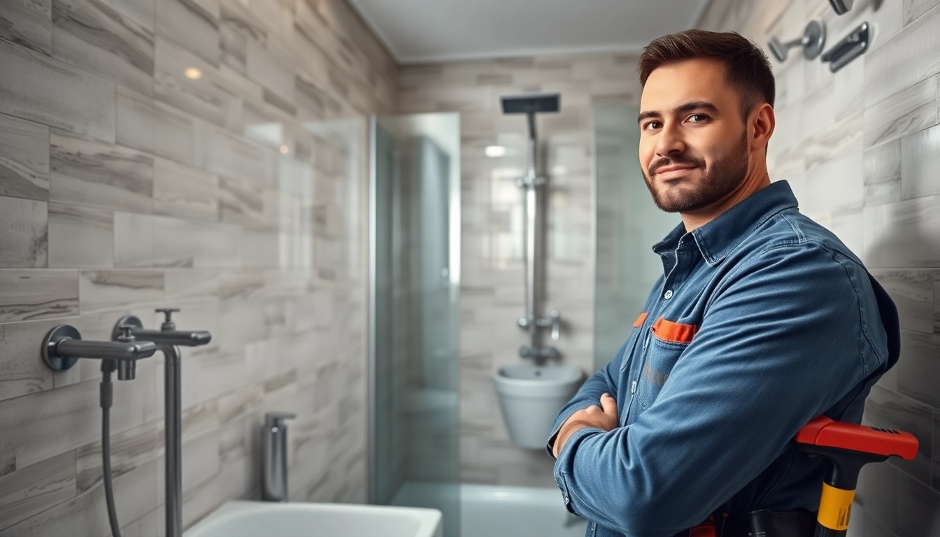 Sonni sanitär GmbH führt hochwertige Sanitärinstallationen in einem modernen Badezimmer durch.
