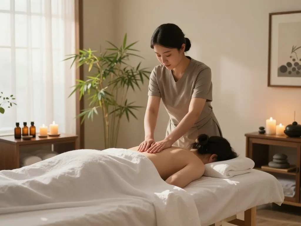 편안한 스웨디시 마사지 세션, 잠실스웨디시 기법과 고요한 분위기를 갖춘 웰빙 스파에서 진행됩니다.