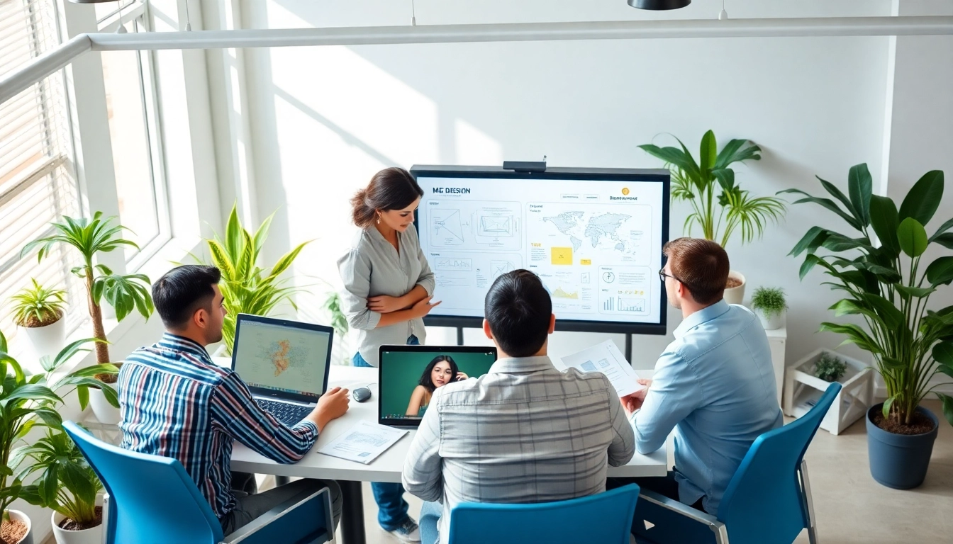 Webflow Agentur arbeitet kreativ an Webdesign-Projekten in einem modernen Büro.