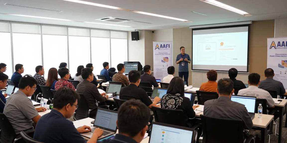 Pelatihan AAFI KOTA CIREBON dengan peserta aktif dan pembicara ahli di seminar.