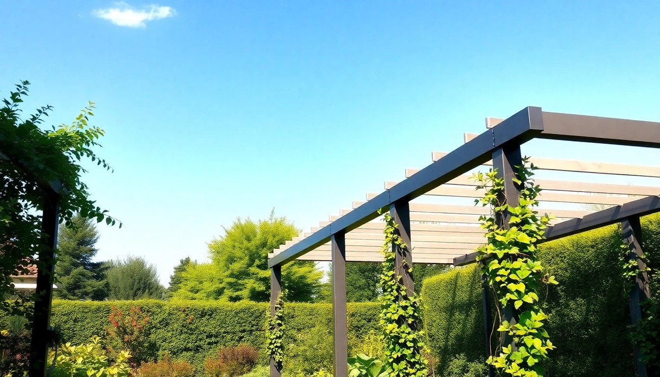 Erleben Sie die Terrassenueberdachung Ungarn in einem eleganten Garten mit modernem Design.