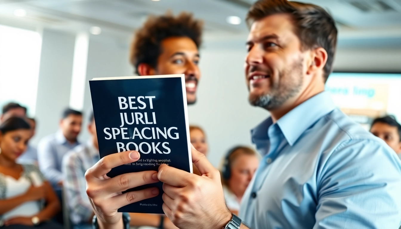 Engaging speaker showcasing Best Public Speaking Books at a well-attended event