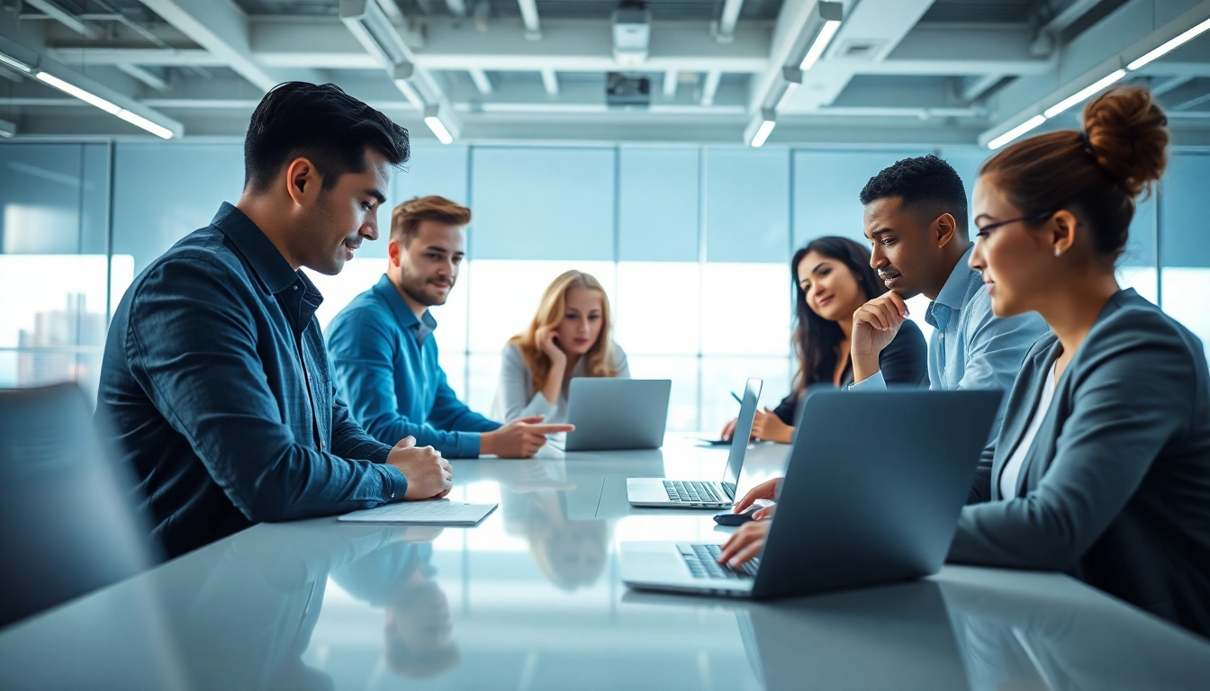 Empowered teams using an AI assistant for enterprise in a collaborative workspace.