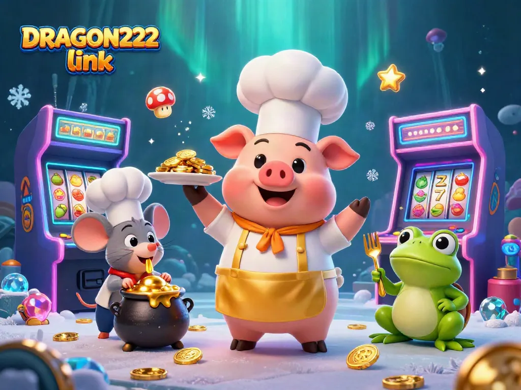 Engage with exciting games and chances at gold with DRAGON222 link in a vibrant casino scene.