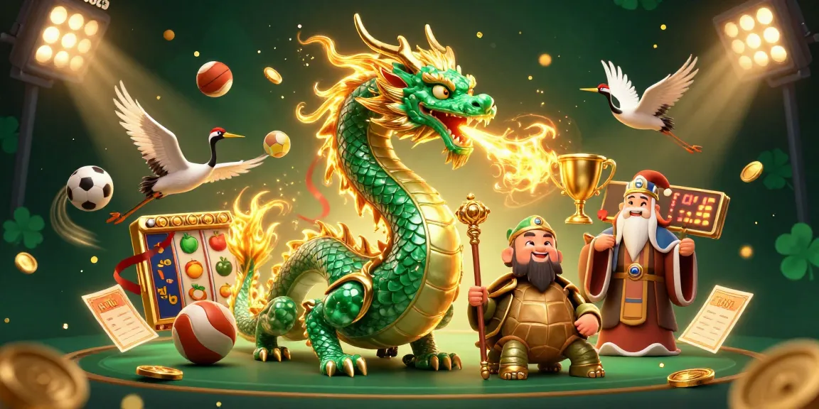 Experience excitement with toto as a jade dragon breathes fire in a vibrant casino atmosphere