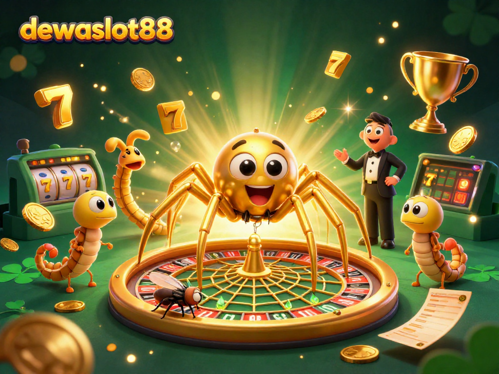 Menentukan kemenangan di dewaslot88 dengan ilustrasi menarik tentang permainan slot dan taruhan yang mengasyikkan.