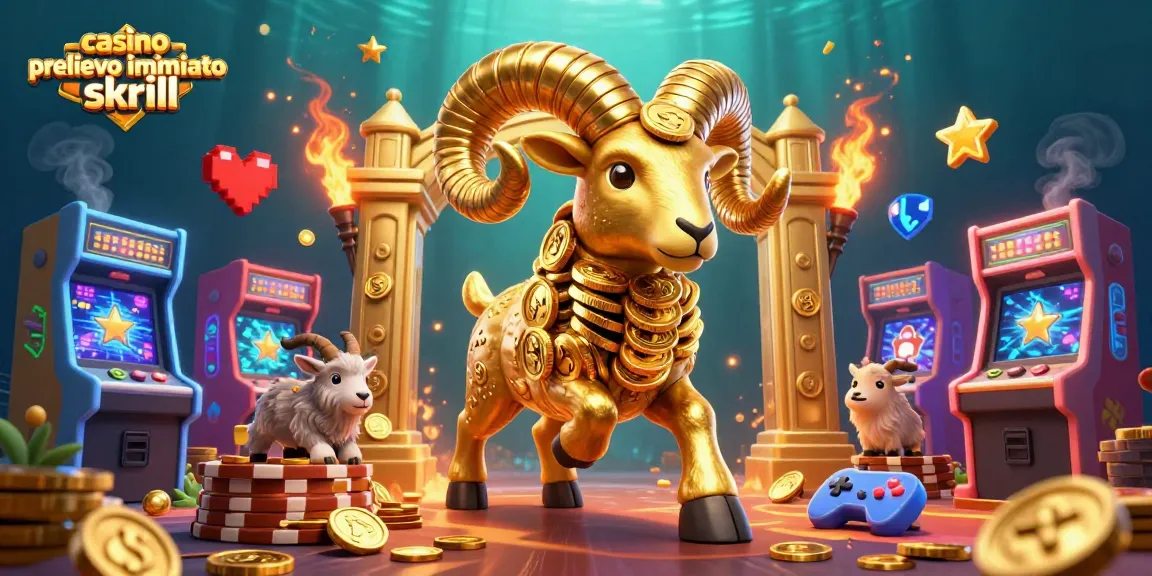 Giocare nei casinò con prelievo immediato Skrill in un'illustrazione 3D vibrantemente animata.