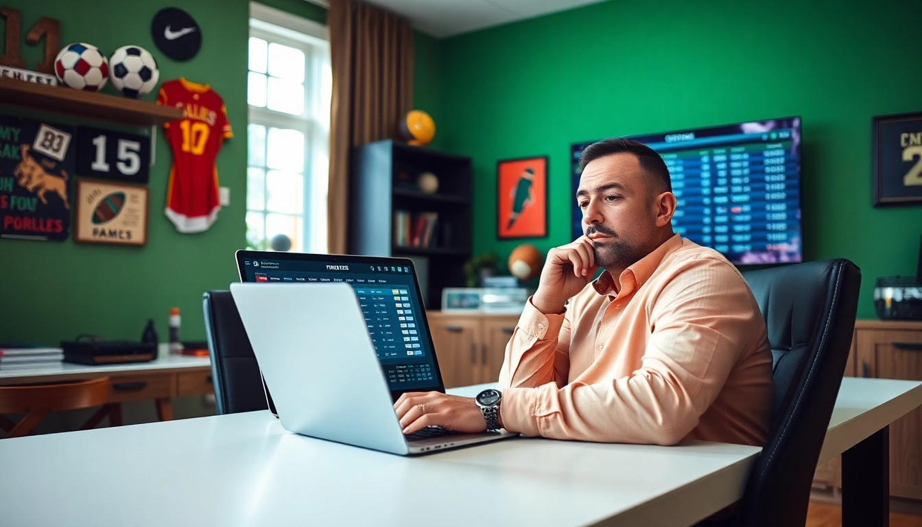 Discover the best sports betting sites India through an engaged bettor analyzing odds.