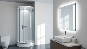 Améliorez votre salle de bain avec des cabines de douche et miroirs LED sirhona France.