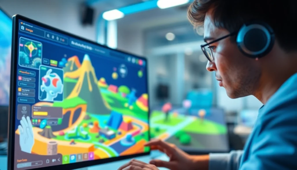 Creating unique gaming experiences with Freedom X in an engaging innovative workspace.