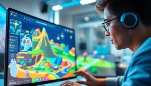 Creating unique gaming experiences with Freedom X in an engaging innovative workspace.