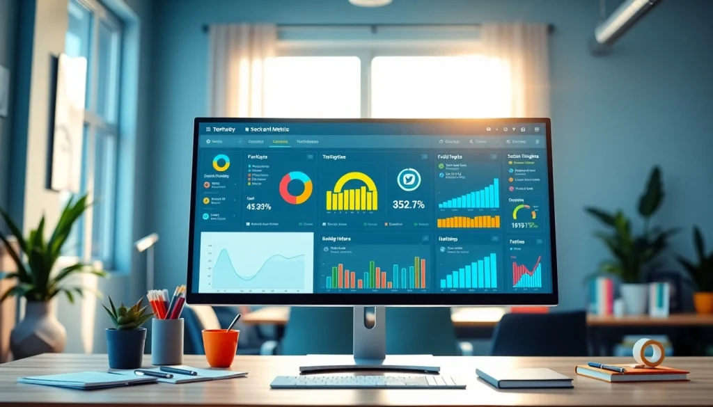 Engaging digital marketing dashboard displaying best smm panel metrics and analytics insights.