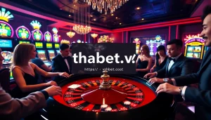 Experience live gameplay at https://thabet.vegas/ with an elegant casino atmosphere featuring poker chips and roulette.