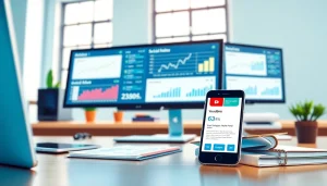 Promote your business using youtube smm panel services in a modern digital marketing workspace.