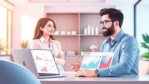 Engaging scene of a medspa marketing consultation showcasing effective marketing strategies.