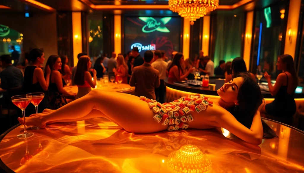 Indulge in body sushi at Club Noir, St. Martin’s premier nightlife destination.