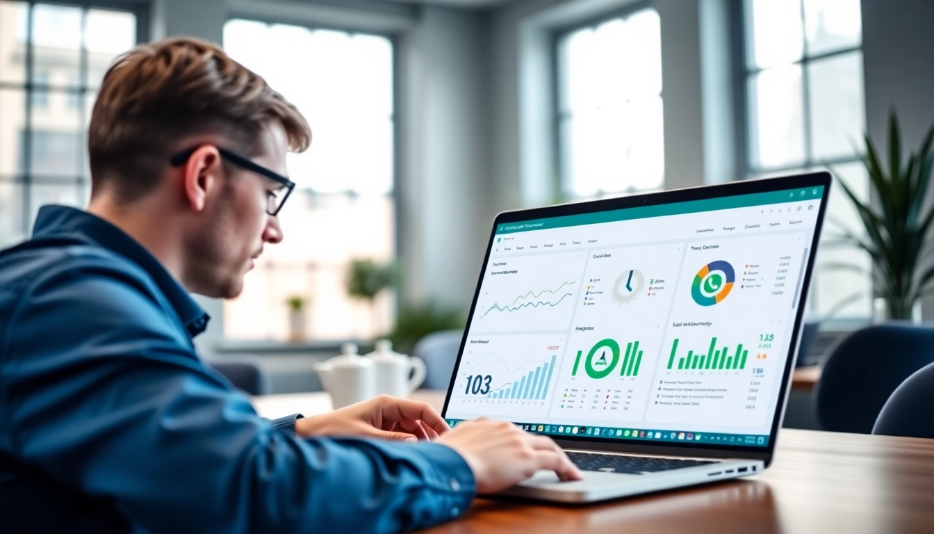 Optimize your business with WhatsApp Smart CRM dashboard in a modern office setting.