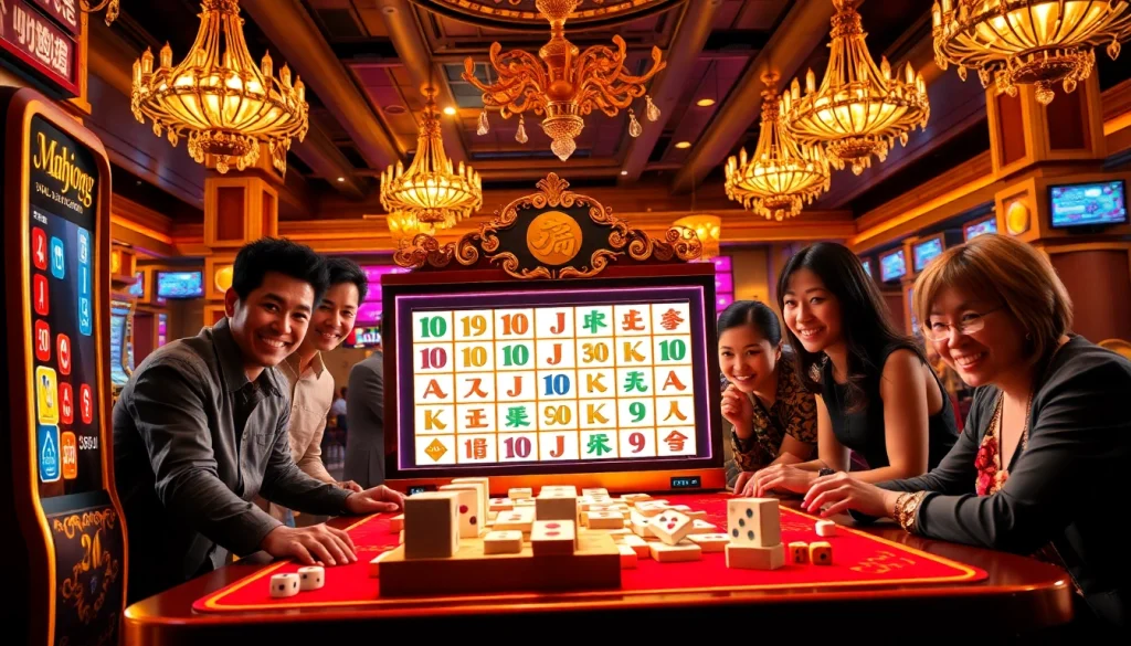 Rasakan pengalaman slot demo Mahjong yang mendebarkan, dengan pemain yang antusias dan suasana kasino yang meriah.