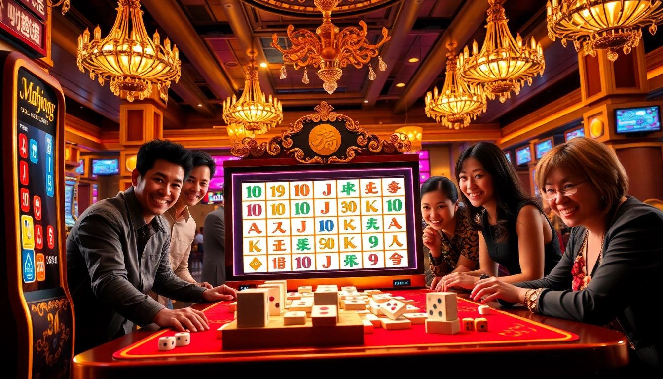 Rasakan pengalaman slot demo Mahjong yang mendebarkan, dengan pemain yang antusias dan suasana kasino yang meriah.