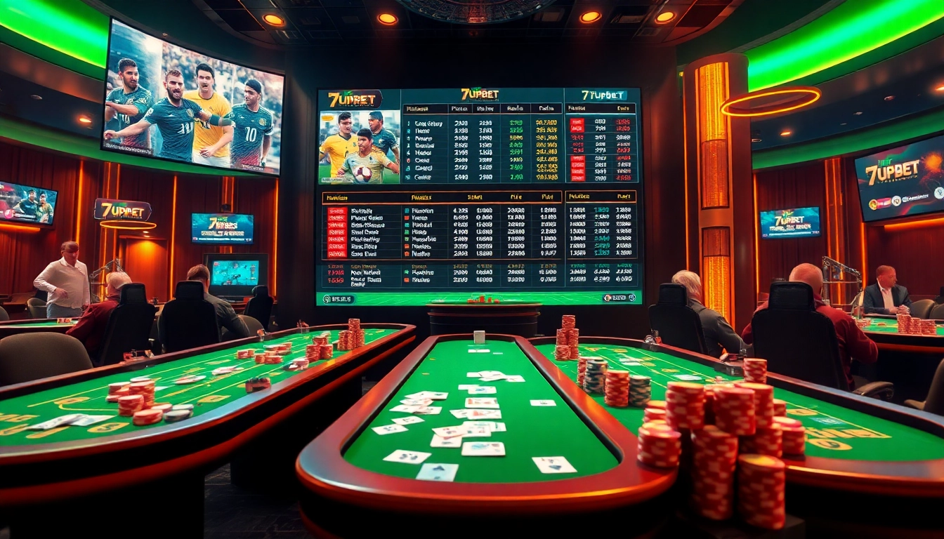 Experience the thrill of sports betting with 7upbet in a luxurious casino environment.