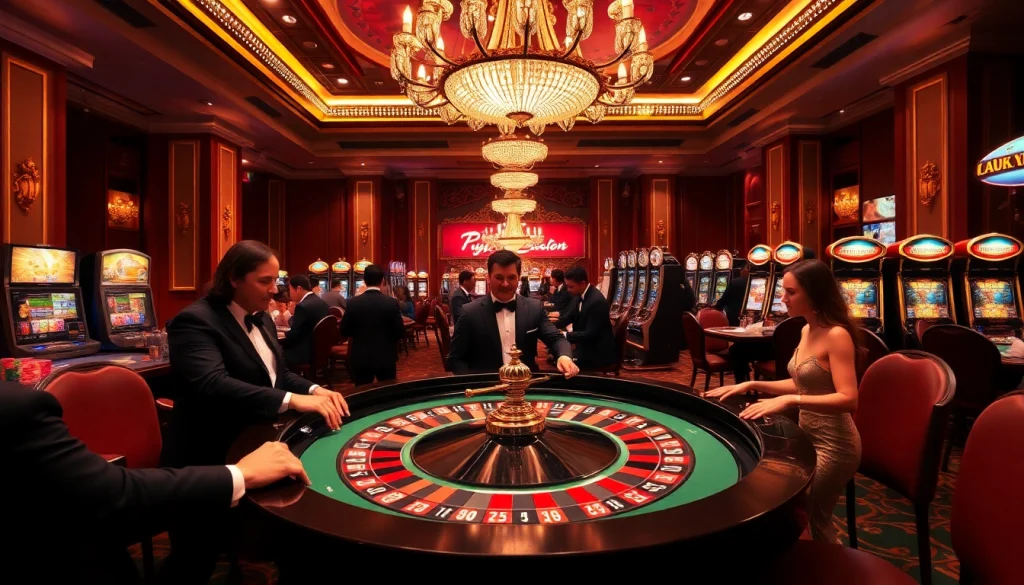 Adegan seru para pemain merayakan kemenangan Datuk di meja kasino mewah.