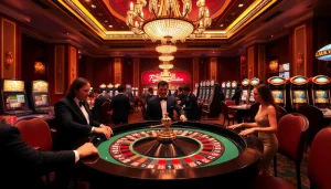 Adegan seru para pemain merayakan kemenangan Datuk di meja kasino mewah.