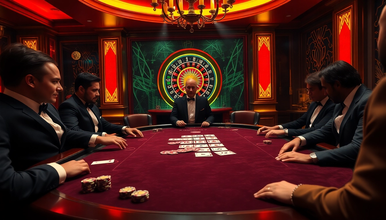 Engage in the hidden wiki dark web as players strategize over a luxurious poker table.