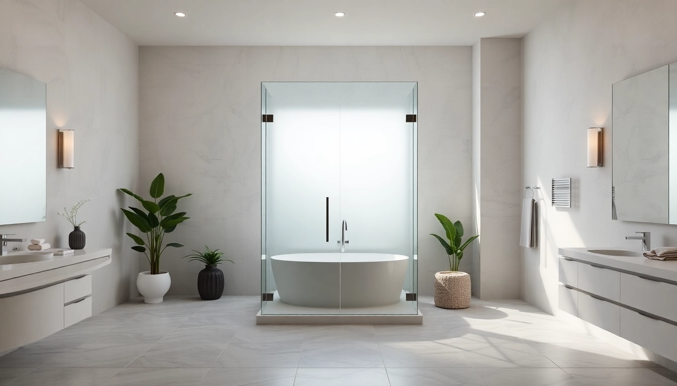 Elegant showers au showcased in a modern bathroom setting with sleek design and natural lighting.