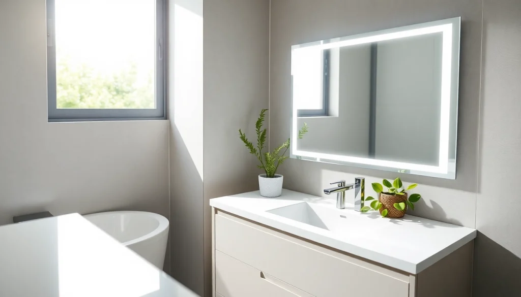 Enhance your bathroom with a stunning mirror light mirror designed for elegance and functionality.