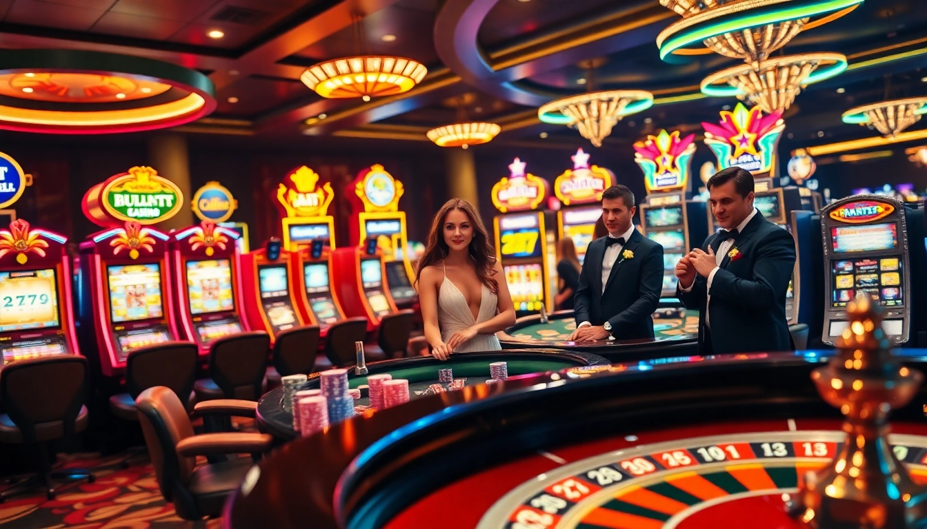 Pinco Casino oyun reyi ilə fəaliyyət göstərən parlaq kazino görüntüsü.