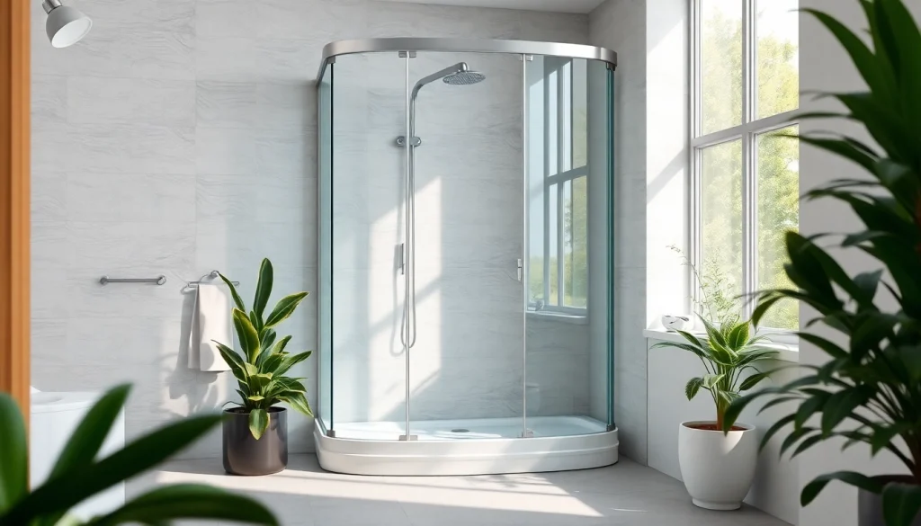 Erstaunliche duschkabine 100x100 in einem modernen Badezimmer mit stilvollen Details.