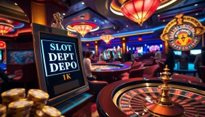 Rasakan sensasi Slot Depo 1K dengan para pemain yang menikmati permainan seru di kasino mewah.