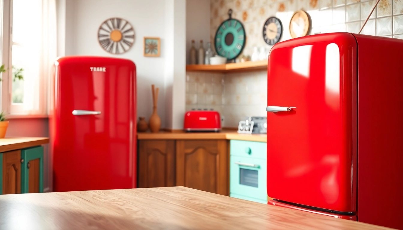 Retro Appliance showcased in a vibrant kitchen setting with lively colors and classic design elements.