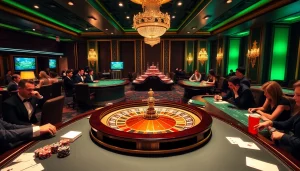 Vivez l'excitation du casino en ligne France avec des joueurs profitant d'une action de roulette dynamique.